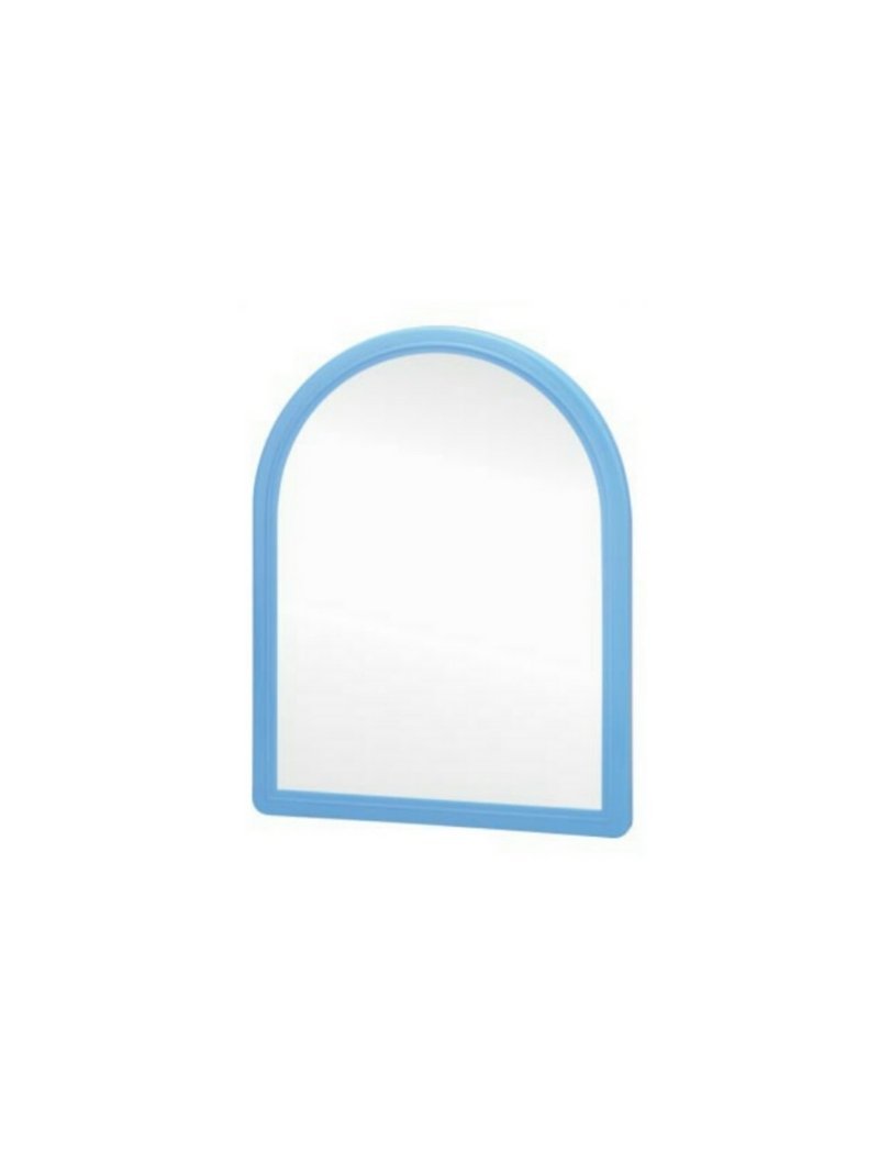 Bathroom Mirror - Light Blue Plastic Frame - Bathroom Nepal