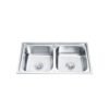 Double Bowl Kitchen Sink Matte - 18x36 - Bathroom Nepal