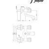 Jaquar CON-CHR-217KN - Wall Mixer - Technical Image