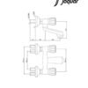 Jaquar CON-CHR-219KN - Wall Mixer Non-Telephonic Shower Arrangement - Technical Image