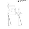 Jaquar - CON-CHR-321KNB - Sink Mixer with extended spout (Table Mounted) - Technical Image - Bathroom Nepal