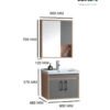 Bathluxe BV-T018-60 Bathroom Vanity - Dimensions